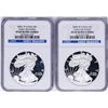 Image 1 : 2007-W & 2008-W $1 American Silver Eagle Coins NGC PF69 Ultra Cameo Early Releas