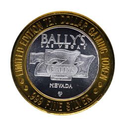 .999 Silver Bally's Las Vegas $10 Casino Limited Edition Gaming Token