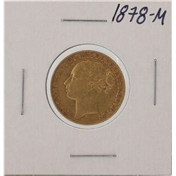 1878-M Melbourne Australia Sovereign Gold Coin