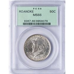 1937 Roanoke Commemorative Half Dollar Coin PCGS MS66