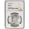 Image 1 : 1884-O $1 Morgan Silver Dollar Coin NGC MS63 Nice Toning
