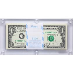 Pack of (100) Consecutive 2003 $1 Federal Reserve STAR Notes Chicago