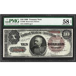 1890 $10 Treasury Note Fr.366 PMG Choice About Uncirculated 58EPQ