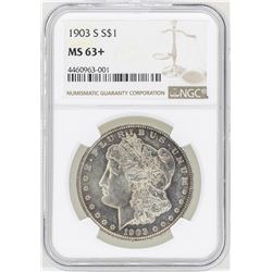 1903-S $1 Morgan Silver Dollar Coin NGC MS63+