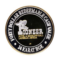 .999 Silver Pioneer Hotel & Gambling Laughlin $40 Casino Limited Edition Gaming