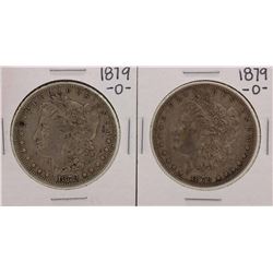 Lot of (2) 1879-O $1 Morgan Silver Dollar Coins