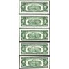 Image 2 : Lot of (5) 1963 $2 Legal Tender Notes