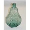 Image 1 : 8 1/2" DEEP AQUA SCROLL FLASK - QT. W/ PONTIL - GIX-2