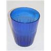 Image 1 : 5 1/2" BLOWN COBALT FLIP GLASS - SM. RIM CHIP