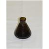 Image 1 : 2 3/8" STODDARD CONE INK, OLIVE AMBER W/ X ON BASE & OPEN PONTIL