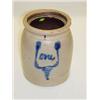 Image 1 : 1 GAL. STORAGE CROCK W/ COBALT TORNADO & SCRIPT ONE, TOP RIM CHIPS