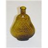 Image 1 : YELLOW AMBER SCROLL PINT FLASK - GIX-14 - PONTIL, BRUISED BUBBLE