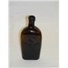 Image 1 : WESTFORD OLIVE AMBER LIBERTY EAGLE 1/2 PINT FLASK, GII-65, SMOOTH BASE W/ DOUBLE COLLAR, MINOR HIGH 