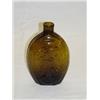 Image 1 : KEENE OLIVE GREEN EAGLE - CORNICOPIA PINT FLASK KENSINGTON GLASS WORKS PHILADELPHIA - GII-73, PONTIL