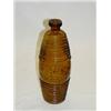 Image 1 : 9 1/2" BARREL BITTERS EMBOSSED - OLD SACHEM BITTERS & WIGWAM TONIC - YELLOW GOLDEN AMBER, VERY MINOR