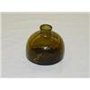 Image 1 : N.E. OLIVE AMBER EMBOSSED INK DE HALSEY PATENTE (3" T X 3 1/4" D), PONTIL (POSSIBLY FRENCH)