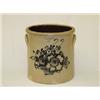 Image 1 : 6 GAL. CROCK W/ LARGE BASKET OF FLOWERS DECORATION BY J & E NORTON BENNINGTON VT - CRISP DECORATION 