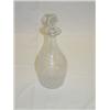 Image 1 : 7 1/8" CLEAR BLOWN 3 MOLD DECANTER - OPEN PONTIL, GIII-15, INSIDE STAINS