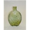 Image 1 : DOUBLE EAGLE PINT FLASK, AQUA W/ STRONG OLIVE GREEN STRIATIONS RUNNING THROUGH IT, GII-24, OPEN PONT