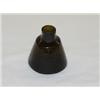 Image 1 : 2 3/8" STODDARD CONE INK - OLIVE GREEN W/ OPEN PONTIL