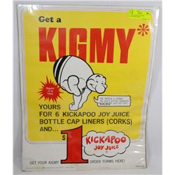 1966 KICKAPOO JOY JUICE ADVERTISING SIGN