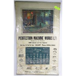 1952 LARGE MACHINE WORKS CALENDAR
