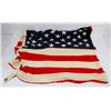 Image 1 : US PARADE FLAG WEATHERED ANTIQUE FLAG