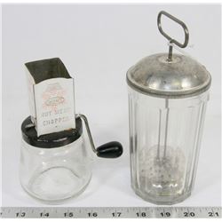 LOT OF VINTAGE NUT WHEAT CHOPPER AND 1920'S EGG OR