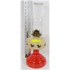 Image 1 : VINTAGE COAL OIL LAMP WITH SHADE