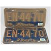 Image 1 : SET OF 2-1973 LICENSE PLATES