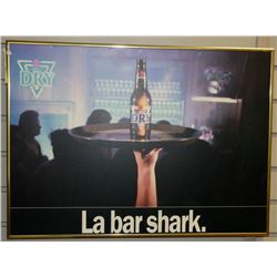 MAN CAVE LA BAR SHARK PICTURE OF LABATT DRY BEER