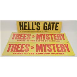 LOT OF 3-1960 CARDBOARD SIGNS