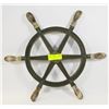 Image 1 : SHIP WHEEL, 6 SPOKE BRASS 19 1/2”