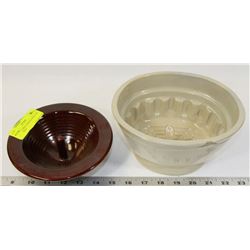 ANTIQUE APPLE BAKING DISH AND JELLY MOLD