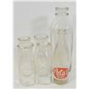 Image 1 : VINTAGE LOT OF ASSORTED MILK BOTTLES AND