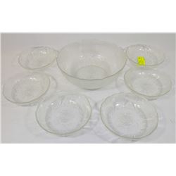 VINTAGE SERVICE FOR 6 SALAD SET WITH SERVING BOWL