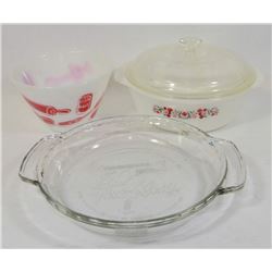 FLAT OF VINTAGE FIRE KING DISHES