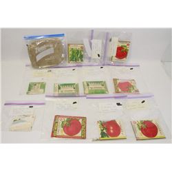 FLAT OF 10 VINTAGE SEED PKGS 1940-1947 AND
