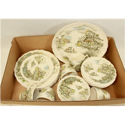 VINTAGE HAPPY ENGLAND DINNER SET BY JOHSON BROS.