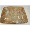 Image 1 : FLAT OF VINTAGE ETCHE GLASS WARE-MOST ARE CRYSTAL