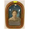 Image 1 : ANTIQUE CURVED GLASS FRAMED PICTURE