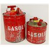 Image 1 : LOT OF 2 METAL GAS CANS.