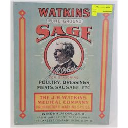 REPRODUCTION WATKINS PURE GROUND SAGE SIGN