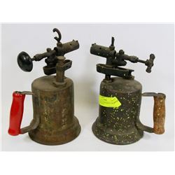 A PAIR OF ANTIQUE BLOW TORCHES – BUTLER AND