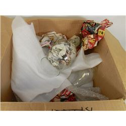 BOX OF OIL LAMP SHADES