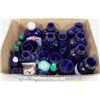 Image 1 : COLLECTION OF BLUE VINTAGE GLASS BOTTLES