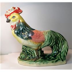 2) OCCUPIED JAPAN ERA CERAMIC ROOSTER