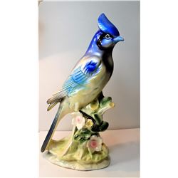 3)  VINTAGE ELBRO BLUE JAY CERAMIC