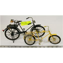 2 NEW METAL BICYCLE ORNAMENTS, ANTIQUE