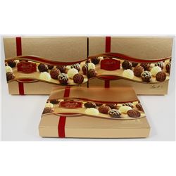 THREE BOXES OF LINDT GOURMET TRUFFLES (208G EA)